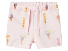 Lyserøde shorts med isprint og bindebånd fra Name It 13243230 ballerina